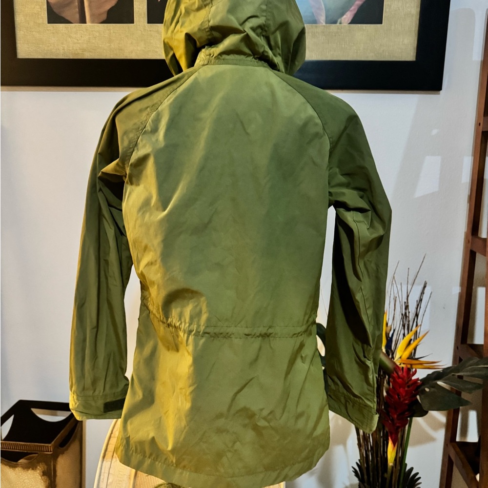 Eddie Bauer Genuine Mountain Parka XS Khaki Green Trekker Trench Hoodie $129 - Picture 4 of 10